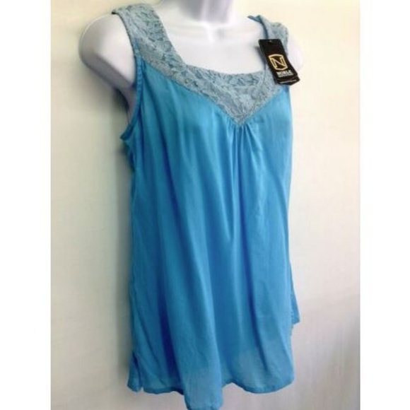 Noble Outfitters Tank Cami Blue Square Neck M - Picture 2 of 8